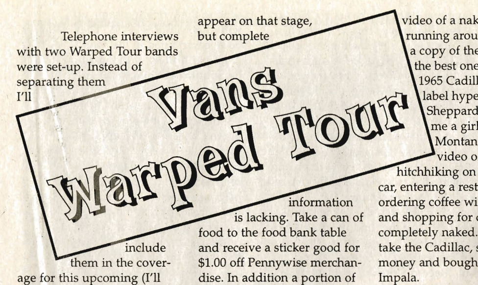 Vans Warped Tour July 1997